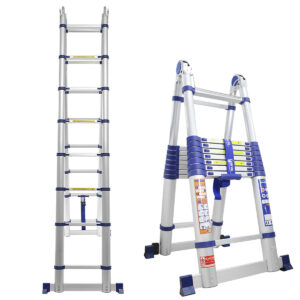 Thang nhôm rút đôi chữ A Nikawa NK AI, chiều cao tối đa chữ A từ 1.85m ~ 2.76m