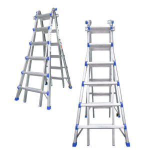 Thang nhôm gấp đa năng (rút lồng) Nikawa, độ dày nhôm chịu lực 2.4mm