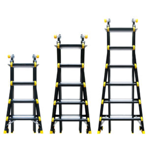 Thang nhôm gấp đa năng chữ A (rút lồng) Nikawa NKB, độ dày nhôm chịu lực 2.8mm