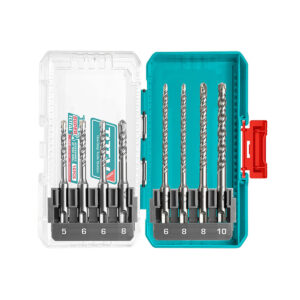 Hộp 8 mũi khoan bê tông SDS Plus Total TACSDL11806 đường kính 5 - 10mm, đuôi gài