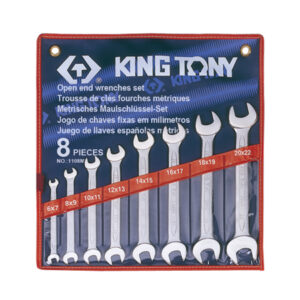 Bộ cờ lê 2 đầu mở 8 chiếc 6x7-20x22mm Kingtony 1108MR