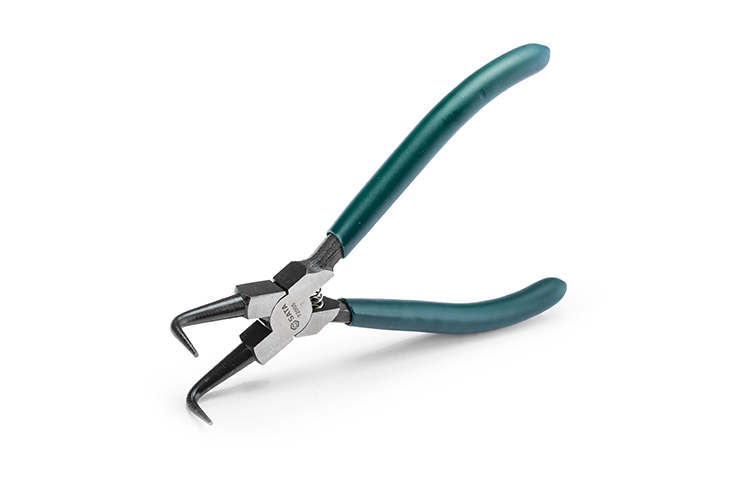 Kìm đóng phe trong mũi cong 7"/178mm Sata 72005