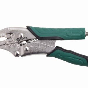 Kìm bấm chết mũi cong 7" SATA 71106 (Kèm bao da)