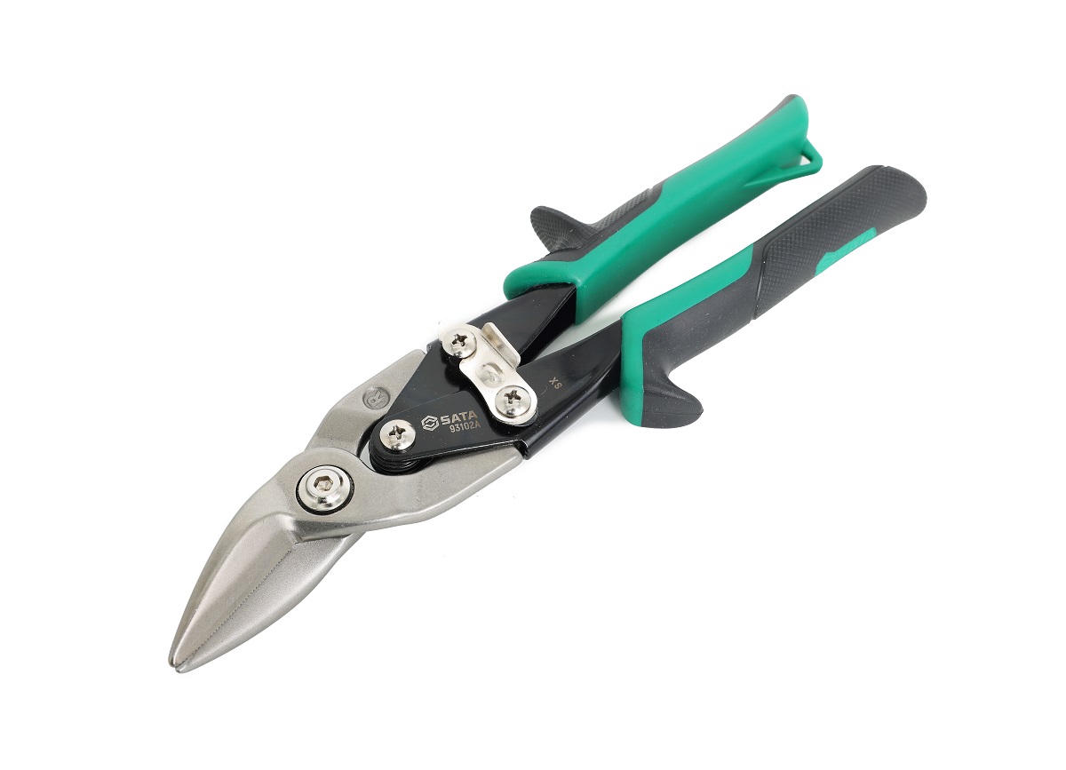 Kéo cắt tôn mũi cong phải 250mm Sata 93102A - Ảnh 3