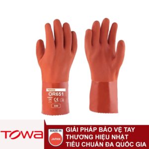 Găng tay chống dầu Towa OR651 LỚP PVC MỎNG CHO VIỆC BẢO VỆ THOẢI MÁI