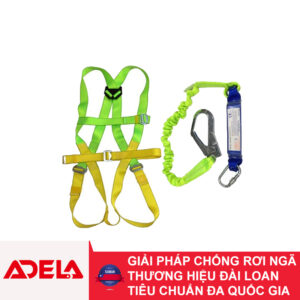 Bộ dây an toàn toàn thân và giảm sóc 1 móc thép Adela H4501+WF-31