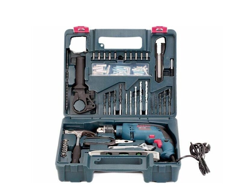 Bộ 100 món máy khoan động lực 13mm 650W Bosch GSB 13 RE