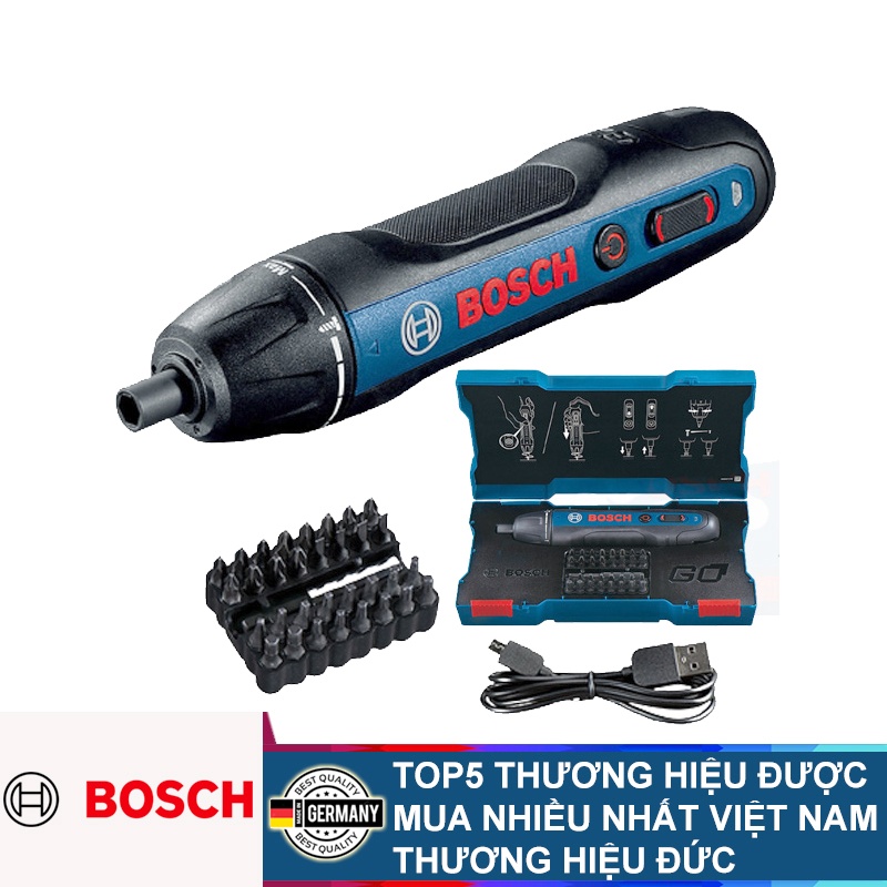 Máy vặn vít 6.35mm 3.6V Bosch GO Gen 2 (32 mũi)