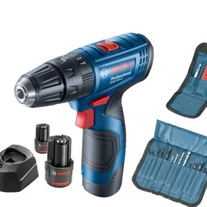 Máy vặn vít pin 12V Bosch GSR 120-LI GEN II (Kèm bộ phụ kiện 2 pin, 1 sạc)