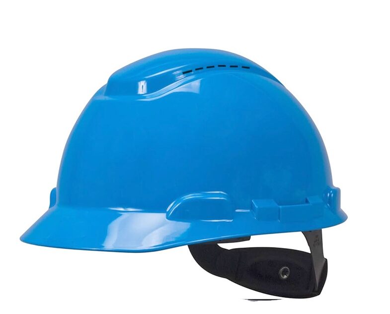 Mũ bảo hộ 3M SecureFit H-703SFV-UV màu xanh, có lỗ thoáng khí, bộ cảm biến UV