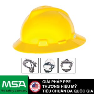 Mũ bảo hộ vành rộng MSA V-Gard (màu vàng)