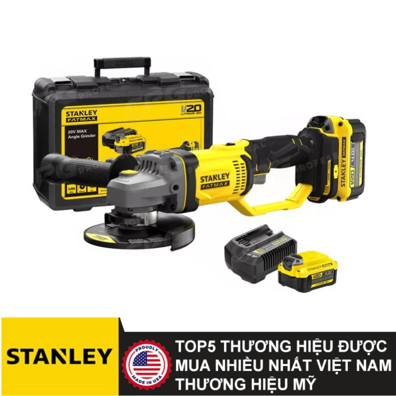 Máy mài cầm tay 20V Stanley SCG400M2K-B1