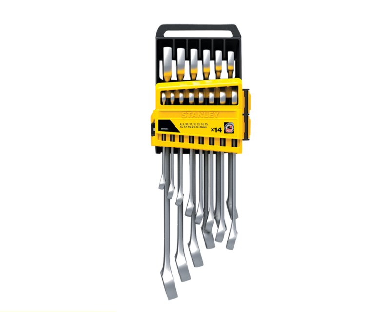 Bộ cờ lê đầu tròng đầu mở 14 chi tiết 8-24mm Stanley 78-092