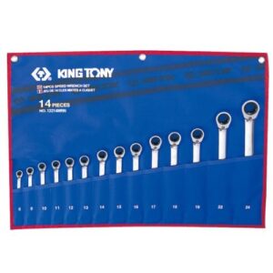 Bộ cờ lê vòng miệng 14 cái hệ mét Kingtony 122A14MR 8-24mm