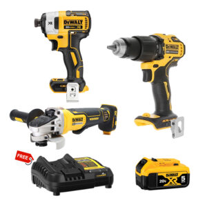 Bộ Combo 3 máy Dewalt: Khoan DCD709N + Vít DCF887N + Mài DCG406N (Tặng kèm pin 5.0Ah và sạc nhanh)