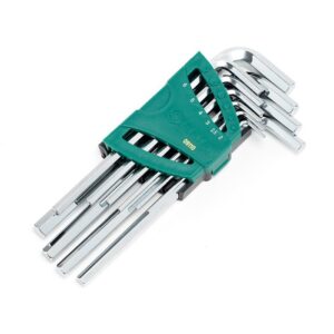 Bộ lục giác đầu bằng dài 10 chi tiết Sata 09110