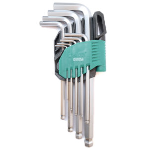 Bộ lục giác bi loại dài, 9 chi tiết - hệ mét Sata 09105A