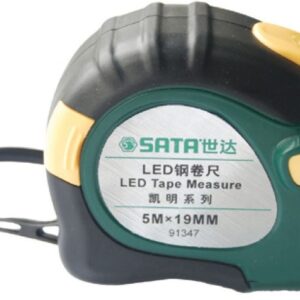 Thước cuộn thép có đèn LED 5.0m Sata 91347