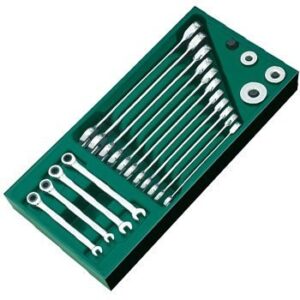 Bộ cờ lê cờ lê tự động 2 đầu vòng miệng 19 chi tiết Sata 09925