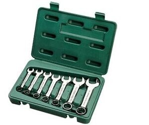 Bộ cờ lê vòng miệng ngắn và to 7 chi tiết 10-19mm Sata 09033