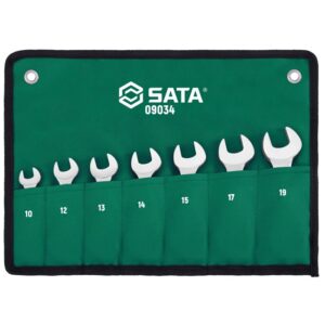 Bộ cờ lê vòng miệng tự động 7 chi tiết Sata 09034 10-19mm