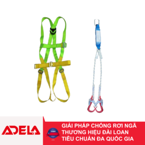 Dây đai toàn thân + dây treo giảm sốc 2 móc nhôm Adela H-4501+EW-71052