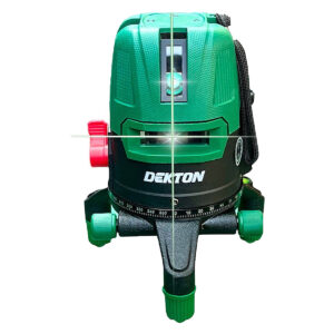 Máy cân mực Laser 5 tia xanh Dekton DK-LS0505 dùng pin Lithium, phạm vi đo 50m có remote điều khiển từ xa