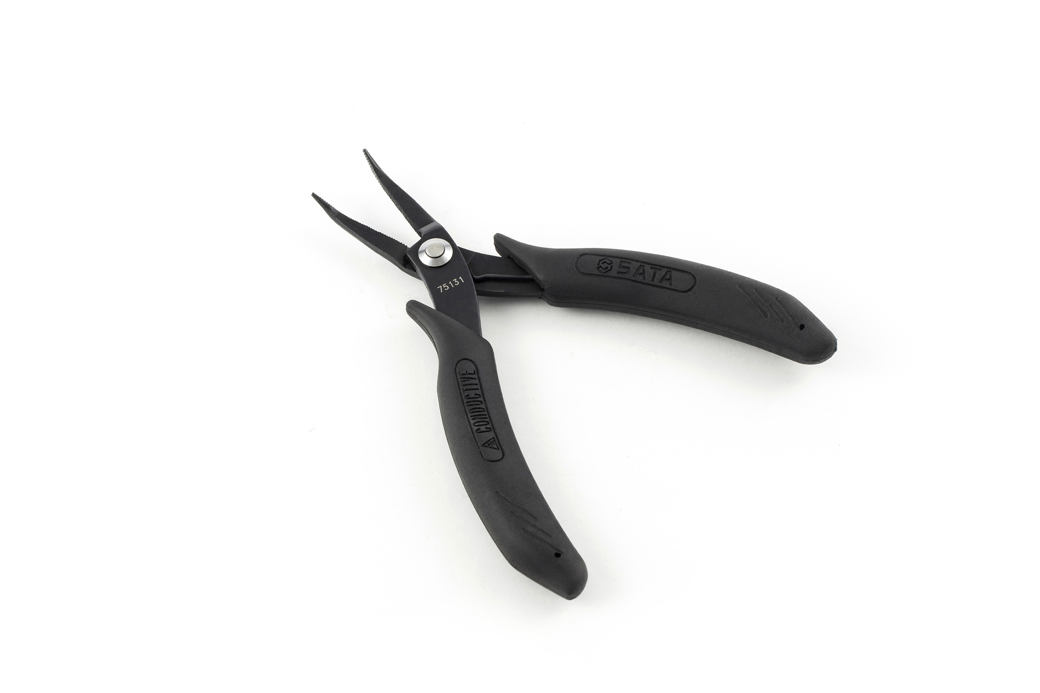 Kìm nhọn mũi cong điện tử 5" SATA 75131 (125mm) - Ảnh 3