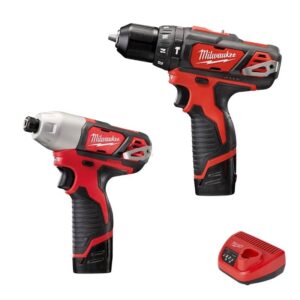 Combo máy khoan pin M12 BPD-0 + máy vặn vít M12 BID-0 (2pin+sạc)