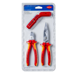 Bộ kìm cắt và tuốt dây cách điện 1000V 3 chi tiết Knipex 00 31 30 BK V01