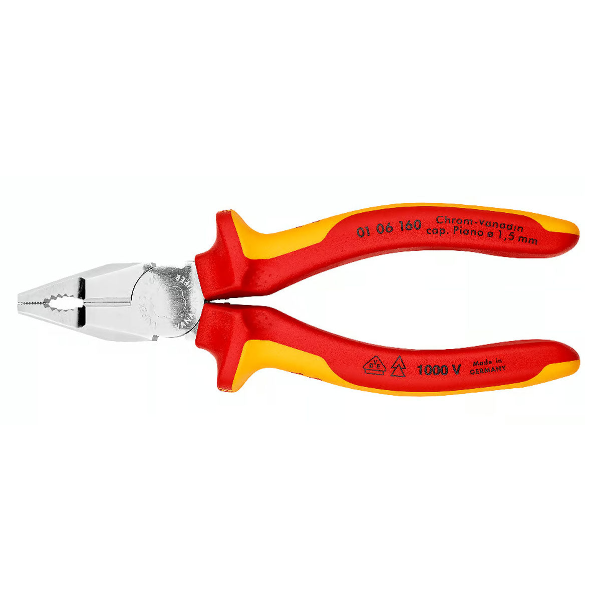 Kìm bằng KNIPEX cách điện 1000V chiều dài từ 160mm - 190mm, chất liệu thép Cr-V cao cấp