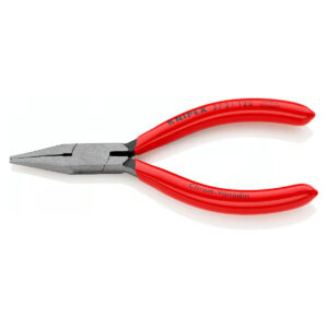 Kìm kẹp, uốn vật liệu chi tiết nhỏ hàm phẳng, mũi nhọn KNIPEX chiều dài 125mm, tay cầm bọc nhựa kháng dầu mở