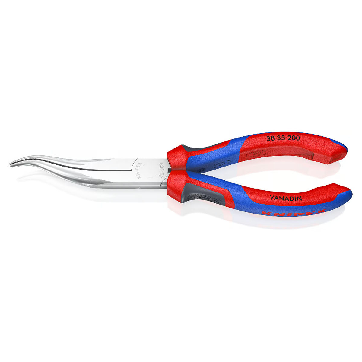 Kìm nhọn mũi cong 40° KNIPEX - 200mm (Mạ Chrome, cán đa thành phần)