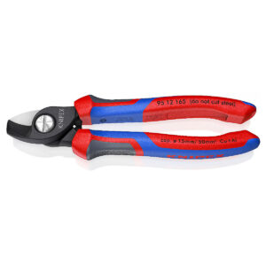 Kìm cắt cáp 165mm Knipex 95 11 165 (Mạ đen nhám - Tay cầm bọc nhựa)