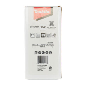 Hộp 15 mũi khoan bê tông TCT 16x160mm loại tiêu chuẩn đuôi gài SDS-Plus Makita D-65202