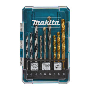 Bộ 9 mũi khoan tường, kim loại và gỗ đuôi trơn Makita D-71962