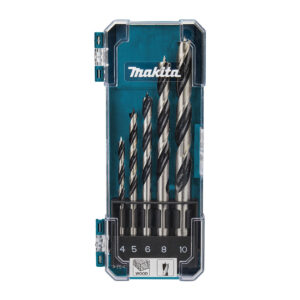 Bộ 5 mũi khoan gỗ Makita D-72861 kích thước từ 4mm - 10mm, đuôi trơn