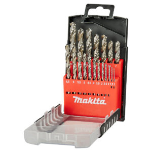 Bộ mũi khoan kim loại HSS-G 19 chi tiết Makita D-29941 kích thước từ 1mm - 10mm, đuôi trơn