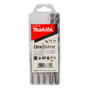 Bộ mũi khoan đa năng TCT 5 chi tiết Makita D-36712 kích thước từ 4mm - 10mm, đuôi trơn