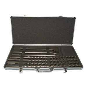 Bộ mũi khoan và đục bê tông TCT 7 chi tiết Makita D-40652 kích thước từ 18mm - 25mm, đuôi gài SDS-Max