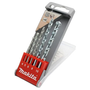 Bộ mũi khoan bê tông TCT 5 chi tiết Makita D-41040 kích thước từ 4mm - 10mm, đuôi trơn