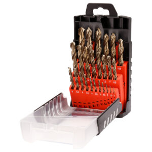 Bộ mũi khoan Inox HSS-Co 5% 25 chi tiết Makita D-50479 kích thước từ 1mm - 13mm, đuôi trơn