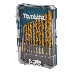 Bộ mũi khoan kim loại HSS-TiN 13 chi tiết Makita D-72855 kích thước từ 1.5mm - 6.5mm, đuôi trơn
