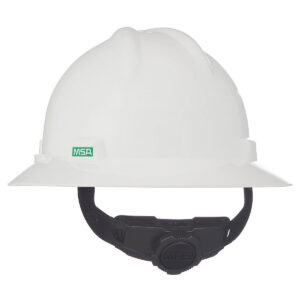 Nón bảo hộ, vành rộng MSA V-Gard hệ thống treo 4 điểm Fas-Trac III, điều chỉnh bằng núm vặn