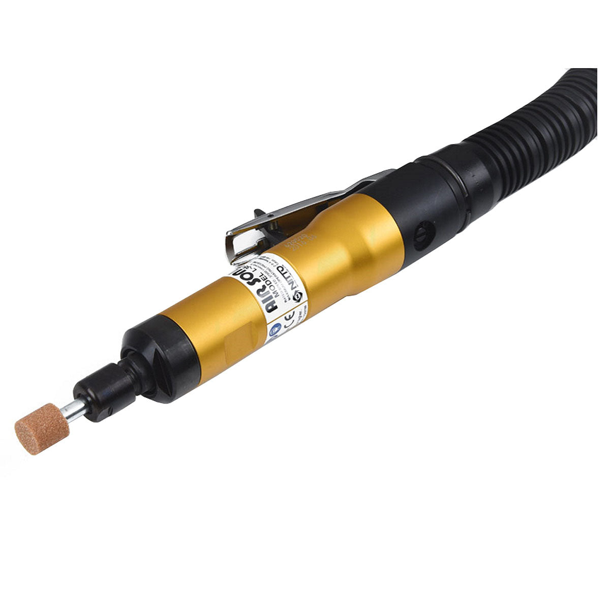 Máy mài khuôn, dùng khí nén Nitto Kohki Air Sonic L-35C chấu bóp 6mm, chuyên dùng với mũi doa kim loại