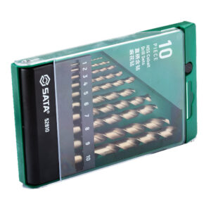 Bộ 10 mũi khoan Inox chất liệu HSS-Co chuôi tròn SATA 52810