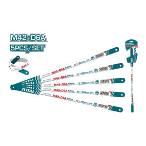 Bộ 5 lưỡi cưa hợp kim 24 răng gắn khung cưa sắt dài 300mm TOTAL THTKT57245