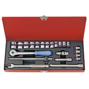 Bộ khẩu hệ 3/8" 6 cạnh 22 chi tiết 6-22mm Kingtony 3523MR04