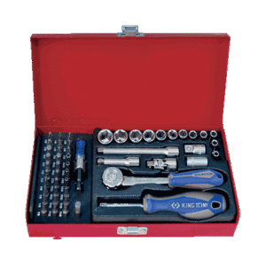 Bộ khẩu hệ 1/4'' 6 cạnh 51Pc từ 4 - 14mm Kingtony 2551MR