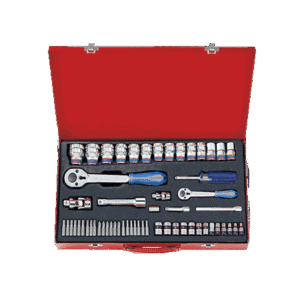 Bộ khẩu hệ 1/4''+ 1/2'' 6 cạnh 58 Pc Kingtony 7558MR